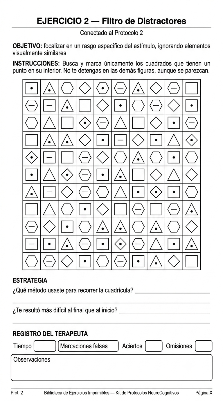 Protocolo 2: Atención selectiva